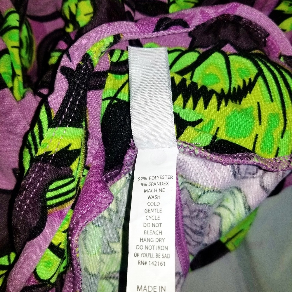 Rare Lularoe TC Tall Curvy Green Pumpkins Unicorn - Picture 5 of 7